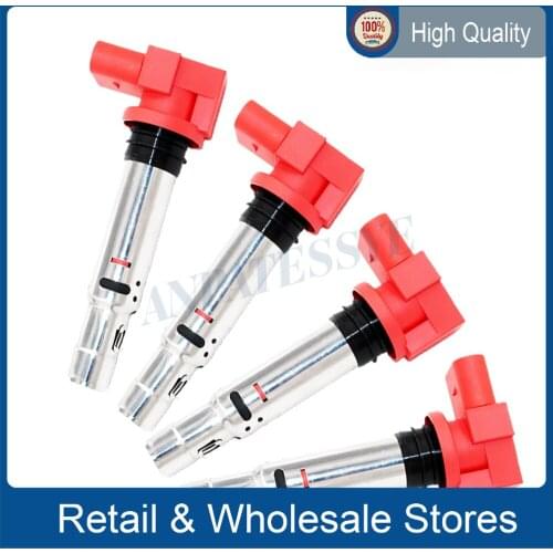 036905715F 036 905 715 F Ignition Coil For Golf Jetta Bora Beetle Polo Sharan Tiguan A1 A3 Octavia 1.6 1.4 4PCS
