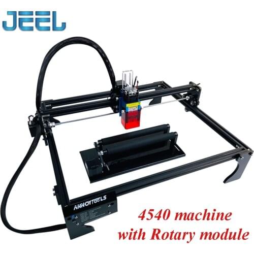 4540 Laser Engraving Machine + Rotary Roller Axis, with 32-Bit Motherboard 7w/15w/20w/40w Laser Printer CNC Router