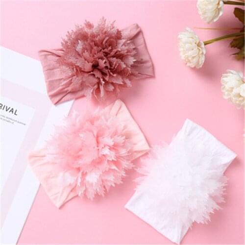 Cute Baby Headband Turban Flower Newborn Baby Girl Headbands Elastic Kids Hair Band Kids Hair Accessories Hair Band