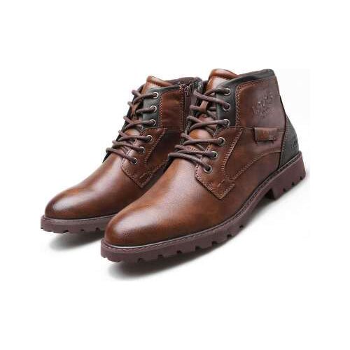 Men Shoes Autumn Winter Boots Retro Style Ankle Boots Lace Up Casual Boots High-top Shoes For Men Wear-resistant Zapatos Boots