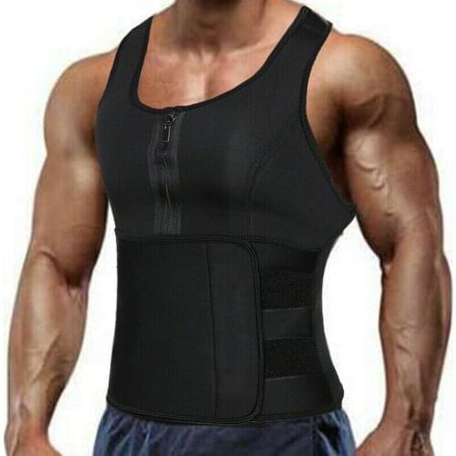 Men Body Shaper Waist Trainer Sauna Suit Sweat Vest Slimming Underwear Weight Loss Shirt Fat Burner Workout Tank Tops Shapewear