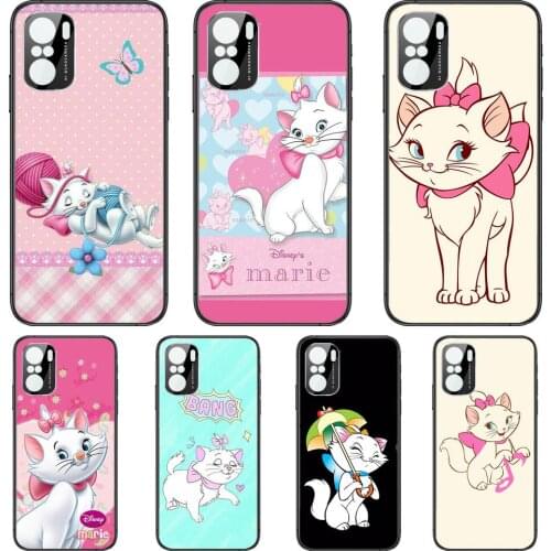 Soft Marie Cat Phone Case For xiaomi redmi POCO F1 F2 F3 X3 Pro M3 9C 10T Lite NFC Anime Black Cover Silicone Back Prett mi 10 u