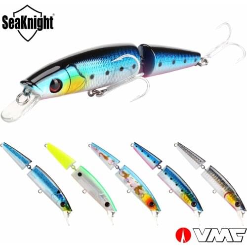 SeaKnght Brand SK041 Series 2 Sections Minnow Lure Fishng Lure 5P 125mm/4.92in 21.5g Fishing Bait Lure VMC Hooks Fishing Set