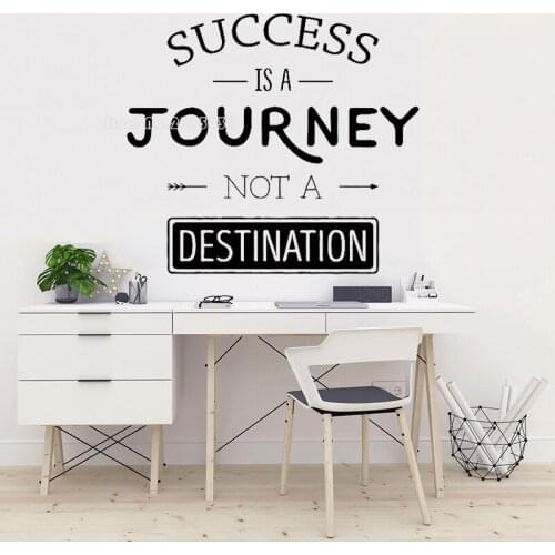 Success Is A Journey Not A Destination Phrase Wall Decal Teamwork Vinyl Sticker Office Teamwork Interior Art Design Decor LL811