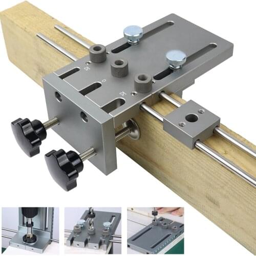 Doweling Jig 6mm 8mm 10mm 15mm Wood Drilling Guide Locator Adjustable Dowel Jig Kit For DIY Woodworking Tool cnc router