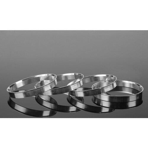 Brand New 1 Set /4 Pieces 57.1mm ID to 60.1mm OD Aluminum Centric Spigot Hub Rings Wheel Spacer