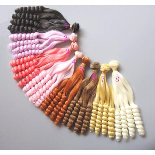 1pcs 15cm*100cm doll wigs fits 1/3 1/4 BJD/SD DIY Doll hair brown khaki light gold