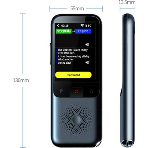 T11 Instant Travel Translator Voice Smart WIFI 138 Languages Online Offline Dialect Real-time Recording Translation HD