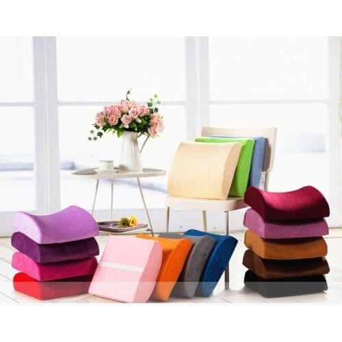 Memory Foam Lumbar Back Support Cushion Pillow for Office Home Car Seat Chair