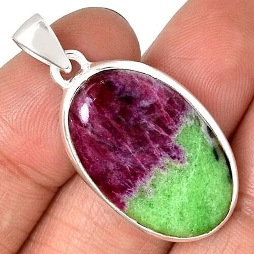 RUBY ZOSITE Pendant 925 Sterling Silver, Total Length : 38 mm, AP7133