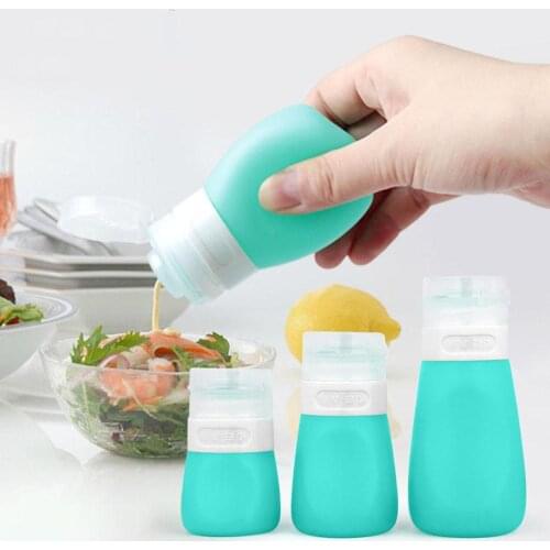 RIHUDX Squeeze Portable Salad Dressing Container to Go Bottles Sauce Leakproof Condiment Storage Bottle Dressing to Go for Lunch
