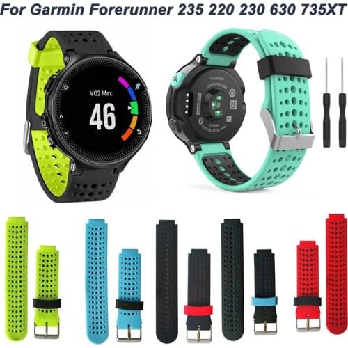 Watch Band Strap Silicone Replacement Watchstrap For Garmin Forerunner 235 220 230 620 630 735 Bracelet Fashion Sport Wristband