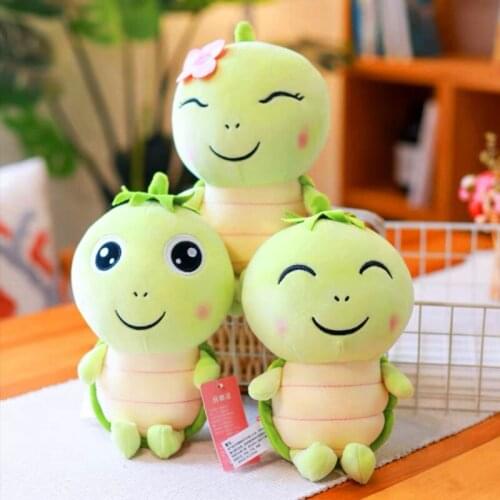 Net celebrity with the same paragraph happy smiling turtle plush toy soft down cotton 8 inch doll machine doll childrens gift