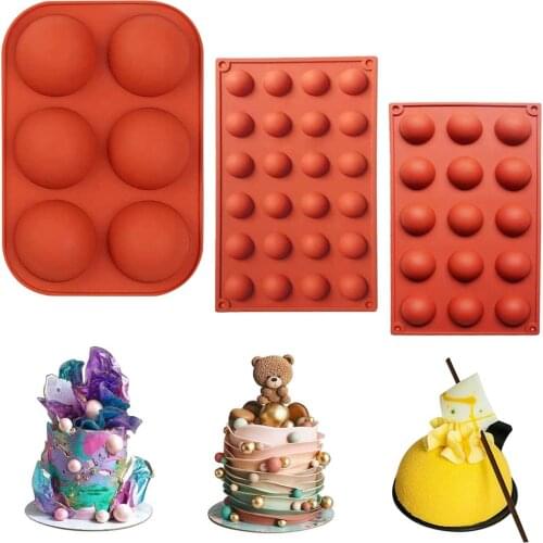 Silicone Mold Cake Form For Baking Pastry Mold Chocolate Bomb Mold Dome Half Sphere Moulds For Cake Baking Jelly Pudding Mousse