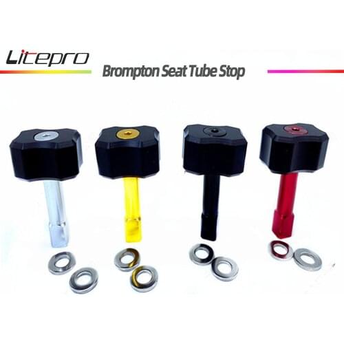 Folding Bike Seat Tube Stopper Bicycle Seatpost Stop Head Aluminum Bike Parking Disc Tray BMX Accessories For Brompton