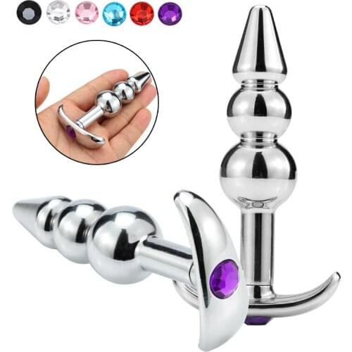 Strainless Steel Butt Plug Anal Sex Toys For Men Women Prostate Massage Masturbator Metal Anal Beads Dilator G Spot Anal Plug