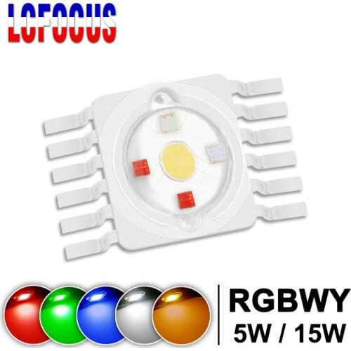 5W 15W RGBWY LED Chip COB Diode 1W 3W Red Green Blue White Yellow 10pin 12pin For DIY Stage DJ DMX Light Lamp Bulb Bar
