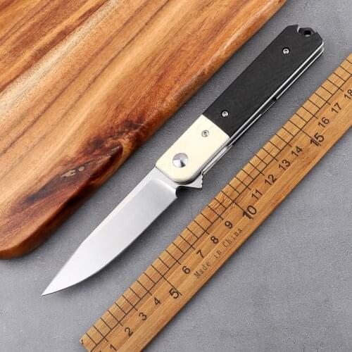 Outdoor Tactics N690 blade carbon fiber handle jungle camping self defense hunting pocket kitchen fruit versatile folding knife