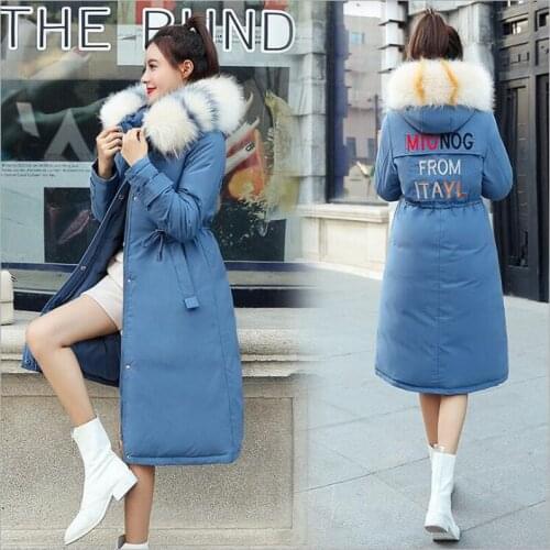 Thick Hooded Cotton Long Parka Women 2019 Solid Padded Jacket Fashion women Winter Coats and Jackets jaqueta feminina Z181