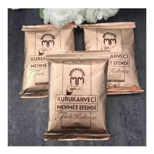 Turkish coffee Kurukahveci Mehmet Efendi 3x100G sales and free shipping English floor Turkish coffee Кофе по-турецки