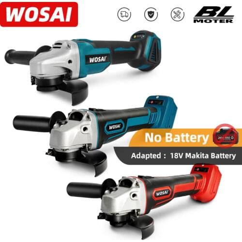 WOSAI 125mm Brushless Cordless Impact Angle Grinder DIY Power Tools Electric Polishing Grinding Machine for Makita 18V Battery