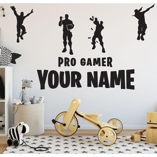 Customizable name confrontation game wall sticker boy teen gamer Internet cafe game room kid room wall decoration vinyl decal 53