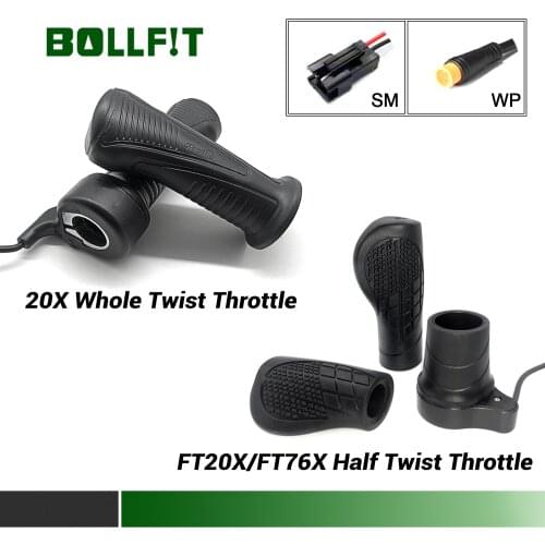 WUXING Electric Bicycle Accessories Parts Hanldbar Waterproof E bike Half Twist Throttle 20X 76X