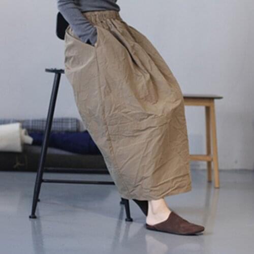 19 Years Pure Cotton Degree Of Tightness Waist Easy Leisure Time Half-body Skirt 81123 h190423