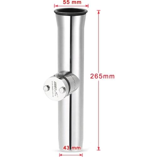 Stainless Steel Clamp on Fishing Rod Holder for 3/4 to 1 inch Rails
