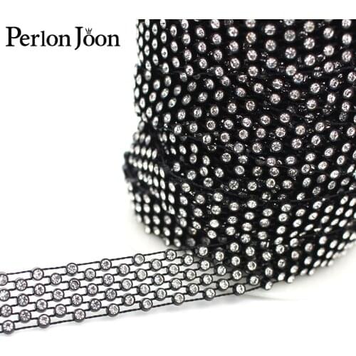 1 yard 3*4 arrangement woven rhinestone webbing mesh interwoven crystal DIY hollow sexy dress decoration NET24