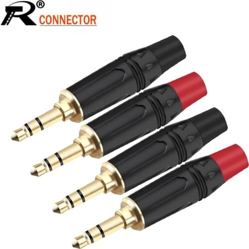 10PCS 3 Poles Stereo 3.5MM Jack Male Plug Connector Soldering Wire Connector Gold Plated 3 Pin 3.5MM Plug Headset Earphone DIY