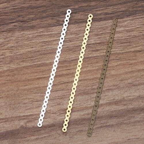 20pcs 90mm Length Metal Brass Filigree Long Porous Sheet Setting DIY Jewelry Findings