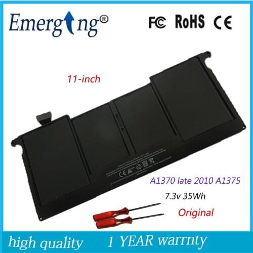 7.3v 35Wh New Original A1375 Laptop Battery for APPLE macbook Air A1370 late-2010 11Inch Whit tools