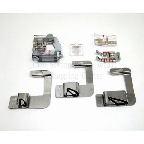7pcs Rolled Hem Presser Foot Sewing Machine Hemmer Foot Invisible Zipper Foot Set for Viking Sewing Machine1 2 3 4 5 6 7