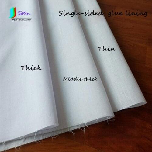 White Single-side Glue Hard/Soft Shirt Interlining,Top Fuse Interlining,Fabric Setting Lining S0537H