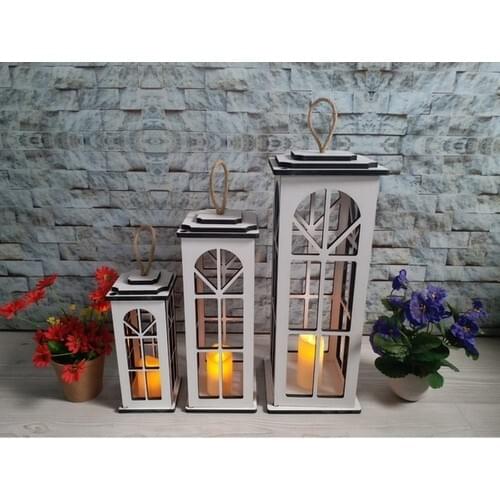 Boss Group Decorative Wooden Candlesticks