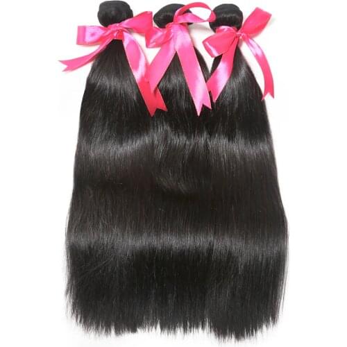 Brazilian Hair Weave Bundles Straight Human Hair 3pcs Remy Hair Bundles Natural Color BD HAIR Extensions