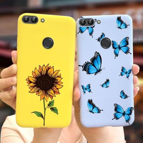 For Huawei P Smart Case Colorful Flowers Back Cover For Huawei P Smart PSmart FIG-LX1 Phone Cases 5.65‘’ Soft Slim Fundas Bumper