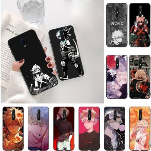 YJZFDYRM Boku no Hero Academia Katsuki Bakugou black Phone Case Hull For Oppo A5 A9 2020 Reno2 z Renoace 3pro Realme5Pro