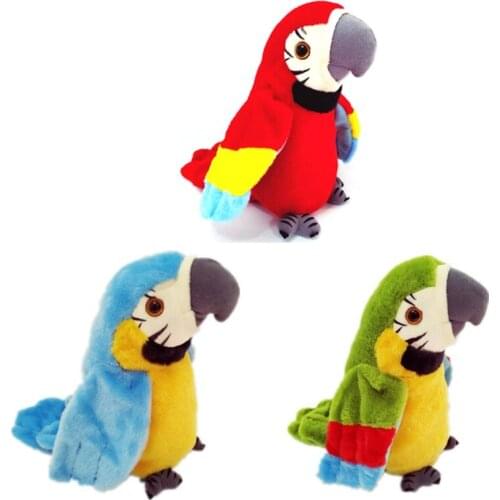 HX5D Electric Plush Toys Learn To Talk Parrot Fan Wing Dolls For Kids Children Gift
