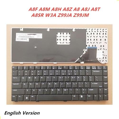 Laptop English Keyboard For Asus A8F A8M A8H A8Z A8 A8J A8T A8SR W3A Z99JA Z99JM notebook Replacement layout Keyboard