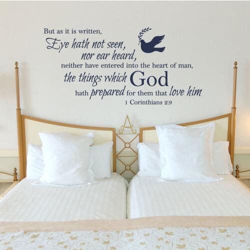 Corinthians 2:9 Bible verses God vinyls wall stickers Christian living room bedroom wall stickers decorative wallpaper SJ07