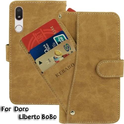 Leather Wallet Doro Liberto 8080 Case 5.7" Flip Fashion Luxury Front Card Slots Cases Cover Business Magnetic Phone Bags