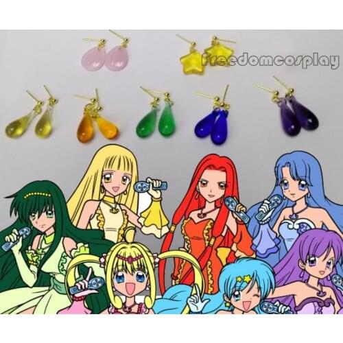 Mermaid Melody Pichi Pichi Pitch Lucia Nanami Rina Toin Hanon Hosho Cosplay earrings one pair