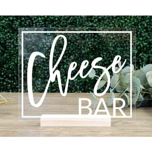 Cheese Bar Table Sign cheese board charcuterie tray bridal shower bar sign wedding engagement decorations bar cart decor rust