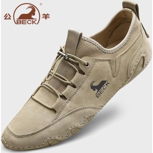 Beck new moccasin comfortable sports genuine leather Men Casual Shoes Man Flats Hot Sale sneaker street casual Shoe