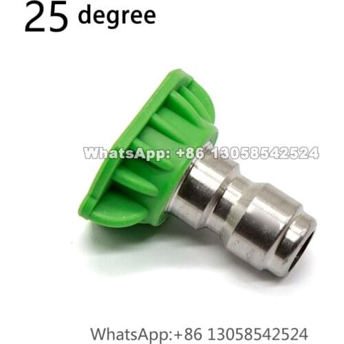 Stainless Steel High Pressure Car Washing Machine Water Gun Nozzle, Flat Fan Nozzle, Quick Connect Gun Head 0/15/25/40 Degrees