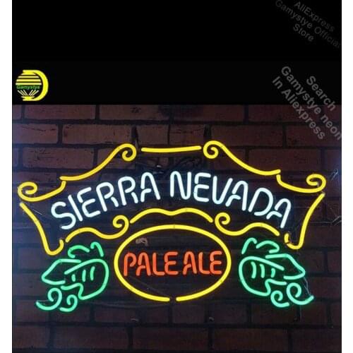 Neon Sign for Sierr Nevad PaleAle Neon Bulb sign handcraft Signboard Real Glass Motorcycle Neon sign Windows Garage Wall Sign