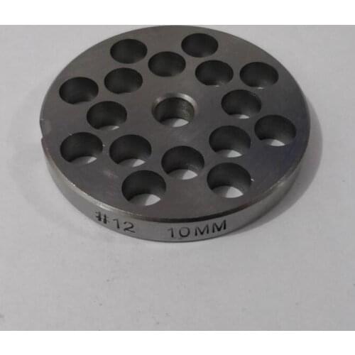 NO.12 10mm hole Meat Grinder Parts stainless steel hole plate 69mmhole 9mm thickness