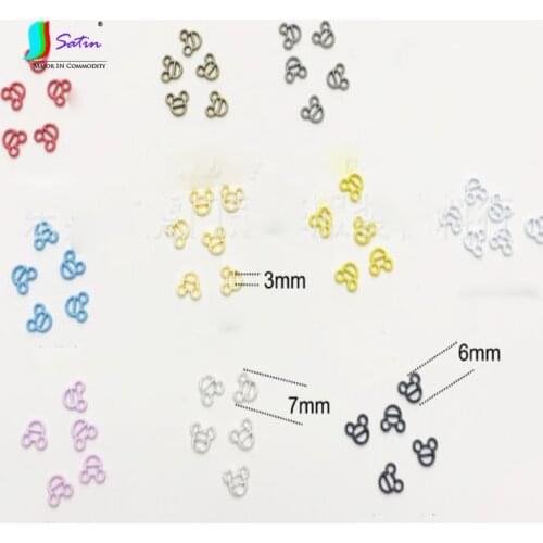 Wholesale Mini 3mm Candy Color Bear Buckle Button Baby bjd6 Doll Clothes Dress Foreskin Strap Bag Hat Decorative Buckle Button